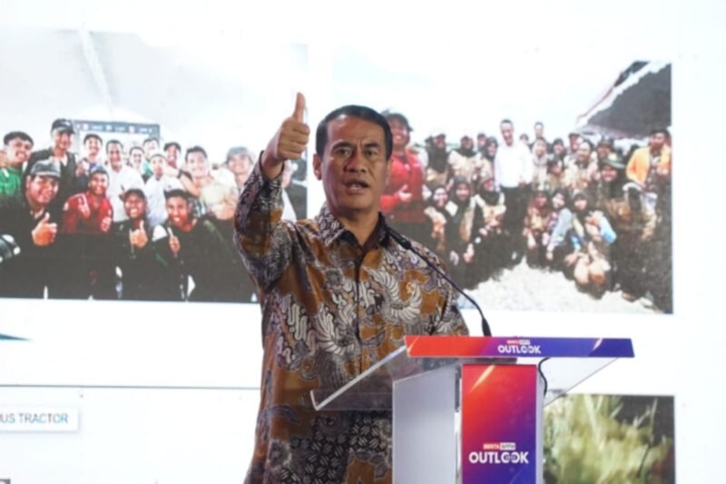 Menteri Pertanian Andi Amran Sulaiman saat menjadi pembicara kunci (keynote speaker) di Hotel Westin Jakarta, Kamis 30 Januari 2025.( Dok. Kementterian Pertanian)