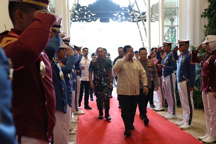 Presiden RI Prabowo Subianto memberikan pengarahan pada Rapat Pimpinan TNI-Polri 2025. (Dok. Tim Meida Prabowo)